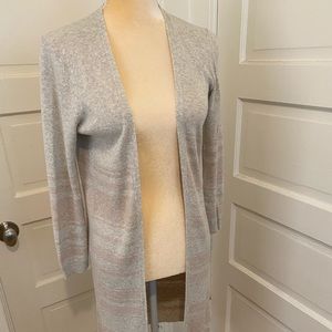 Theory open long cardigan (cotton/cashmere blend)